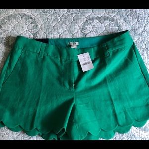 J Crew scallop shorts